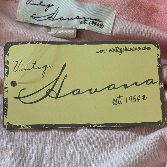 VINTAGE HAVANA CROPPED V-NECK COLLARED TEE IN TIE DYE NWT WOMEN'S SIZE MEDIUM - Picture 5 of 7